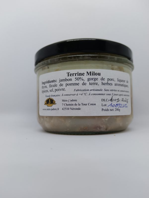 Terrine Milou – Porc & Liqueur de Thym